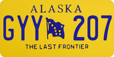 AK license plate GYY207