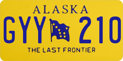 AK license plate GYY210