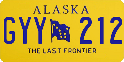 AK license plate GYY212