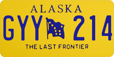 AK license plate GYY214