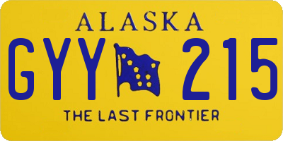 AK license plate GYY215