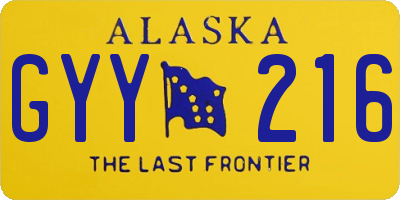 AK license plate GYY216