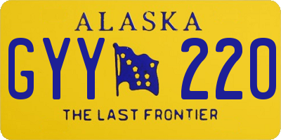 AK license plate GYY220