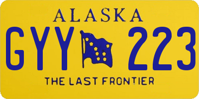 AK license plate GYY223