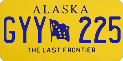 AK license plate GYY225