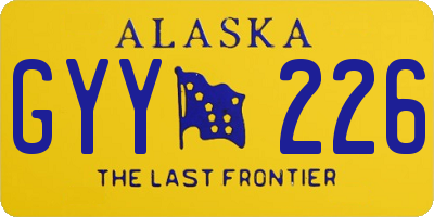 AK license plate GYY226