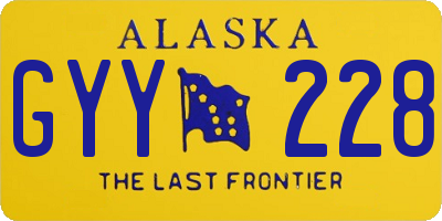 AK license plate GYY228