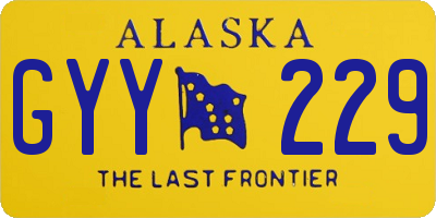 AK license plate GYY229