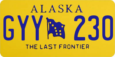 AK license plate GYY230
