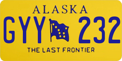 AK license plate GYY232