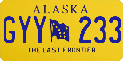 AK license plate GYY233