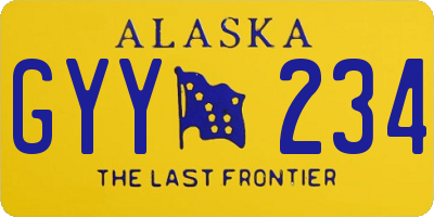 AK license plate GYY234