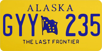 AK license plate GYY235