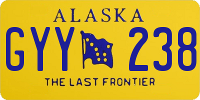 AK license plate GYY238