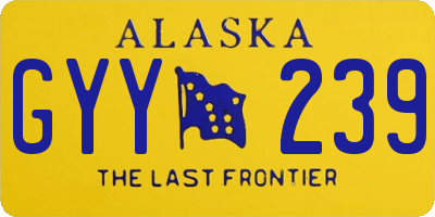 AK license plate GYY239