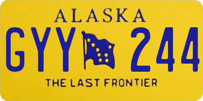 AK license plate GYY244