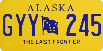 AK license plate GYY245