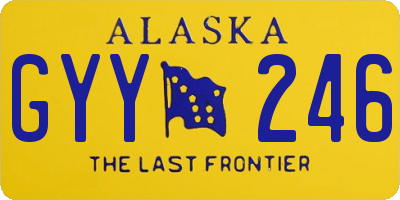 AK license plate GYY246