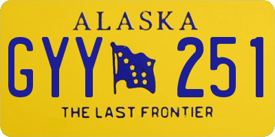 AK license plate GYY251