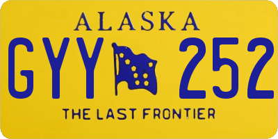 AK license plate GYY252