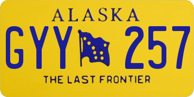 AK license plate GYY257