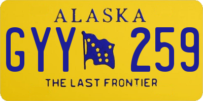 AK license plate GYY259