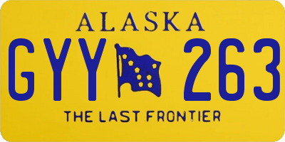 AK license plate GYY263