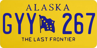 AK license plate GYY267
