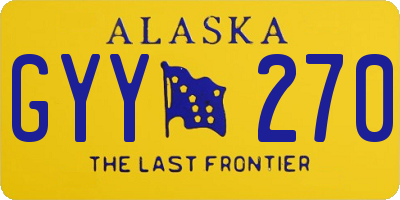 AK license plate GYY270