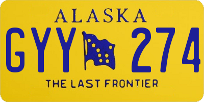 AK license plate GYY274