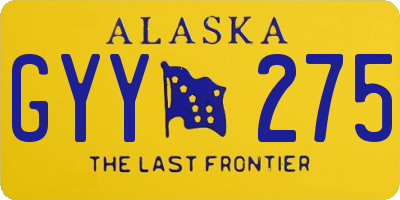 AK license plate GYY275