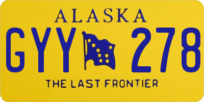 AK license plate GYY278