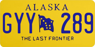 AK license plate GYY289