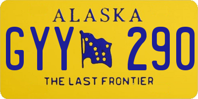 AK license plate GYY290