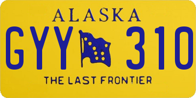 AK license plate GYY310