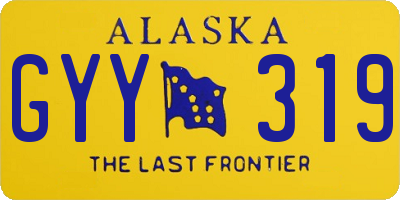 AK license plate GYY319