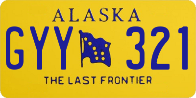 AK license plate GYY321