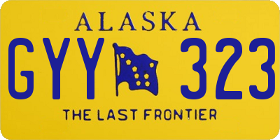 AK license plate GYY323