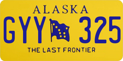 AK license plate GYY325
