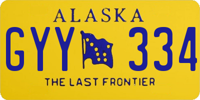AK license plate GYY334
