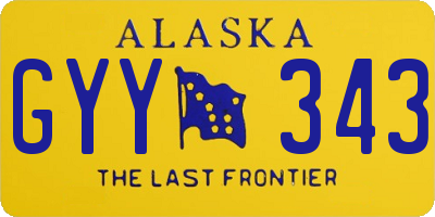 AK license plate GYY343