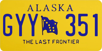 AK license plate GYY351