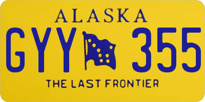 AK license plate GYY355
