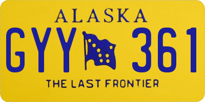 AK license plate GYY361