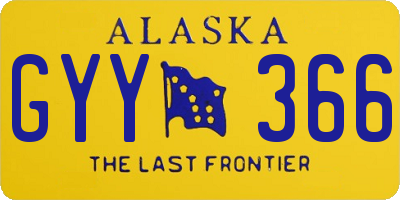 AK license plate GYY366