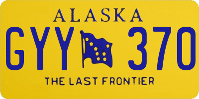 AK license plate GYY370