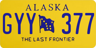 AK license plate GYY377