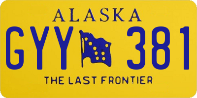 AK license plate GYY381