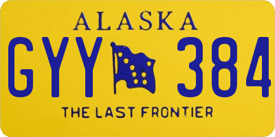 AK license plate GYY384
