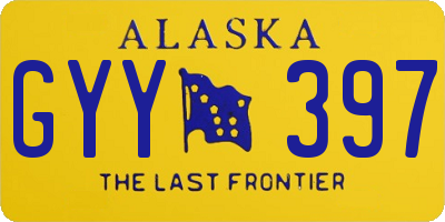 AK license plate GYY397